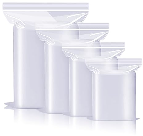 Sachet Plastique Transparent, Sachets Plastiques Refermables, Sac a Sceller, Sac Plastic, Appropriés pour Stocker Noix, Céréales, Fournitures D'artisanat, Vêtements ect. 10X15cm 100Pièce