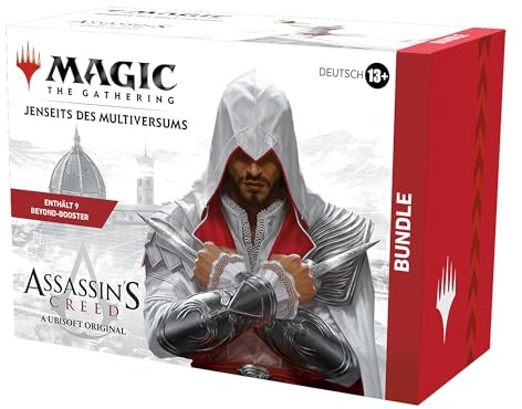 Magic: The Gathering – Assassin’s Creed Bundle | 9 Beyond-Booster + Zubehör | Sammelkartenspiel ab 13 (deutsche Version)
