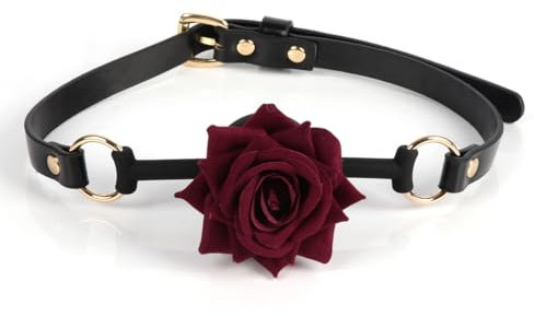 Mordaza bucal de silicona con forma de flor, mordaza sexual con bola, mordaza bucal ajustable, Juguetes sexuales para adultos para mujeres y parejas