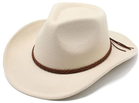 YWINETO Kids Western Hats Boys Girls Cowboy Felt Fedora Hats Child Cowgirls Hat Halloween Costume Hats Hearwear Fancy Dress up Parties Wide Brim Cow Boys Cap Buckle Hats Festival Bowler Cap