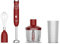 BERGNER MAROON | Mixeur à main 1000 W | 2 vitesses | Axe amovible en acier inoxydable | Hachoir 600 ml | Batteur et verre doseur 600 ml | Dôme anti-éclaboussures | Haute performance