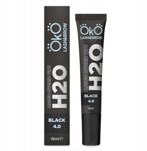Augenbrauen-Wimpernfarbe OkO H20 Liquid Hybrid Tint Black 4.0, 15ml