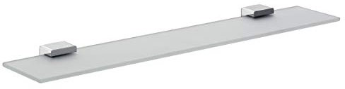 Emco 51000160 loft Ablage aus Glas, Kristallglas satiniert, chrom, Badezimmerregal 600x112,5 mm, Wandmontage
