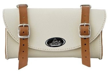 SATTELTASCHE Leder FAHRRADTASCHE WERKZEUGTASCHE MONTEGRAPPA Bicolor Crema (hell braun) - Made in Italy