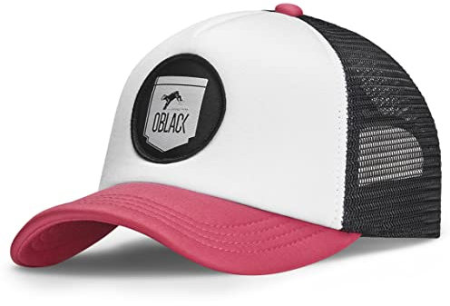 Oblack Gorras de Hombre Verano Gorra Beisbol Mujer Classic Pink Gorra Trucker Running para Mujer Rosa Ajustable Sombrero Hombre Verano Transpirable Gorro con Visera Acolchada y Rejilla Negra