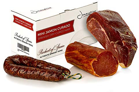 Jamón Serrano Curado Deshuesado 1 kg + Lomo Duroc Natural 250 gr + Salchichón Sarta 200 gr - Jamonprive