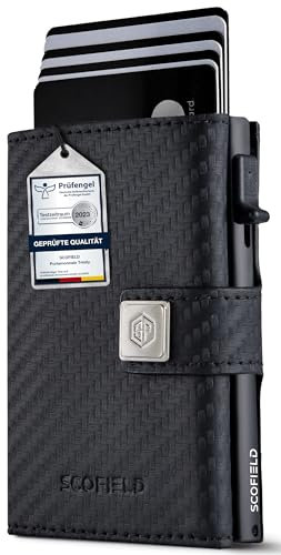 SF SCOFIELD Geldbörse Herren mit Münzfach | Portmonee Herren Klein 9-11 Karten | Geldbeutel RFID Schutz | Portemonnaie | Wallets for Men | Smart Wallet | Kreditkartenetui | Slim Wallet | Kartenetui
