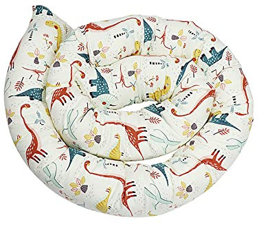 Yearonan Nackenrolle Kissen Kopfkissen Bettrolle -Kissenrolle-Bettkissen Seitenschläferkissen -Kuschelschlange Stillkissen Zierkissen Zugluftstopper Body Pillow Baumwolle ((Dinosaurier Muster，230cm)