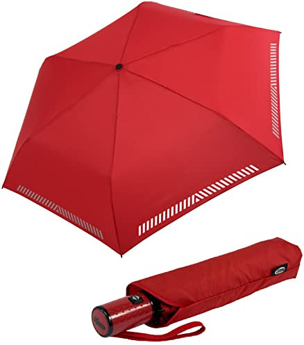 iX-brella Automatik Kinderschirm Safety Reflex extra leicht - rot