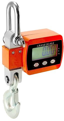 QWORK® Bilancia sospesa digitale, 500kg, bilancia a sospensione in alluminio, per la pesatura del molo, industriale, pesca