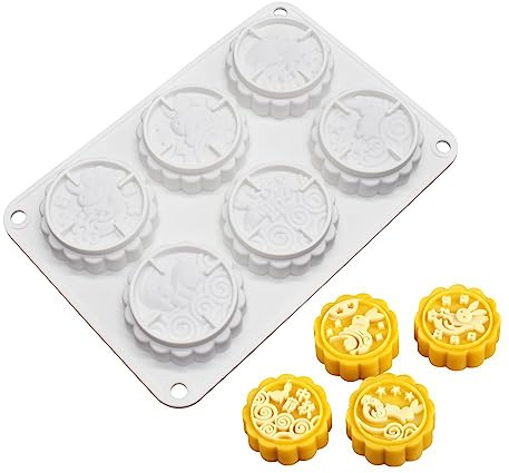 Rabbit Pattern Silicone Cake Mold Handmake DIY Mould Silicone Moulds For Cake Mooncake Mold (Mooncake N_8.52 X5.8 X0.84 inch)