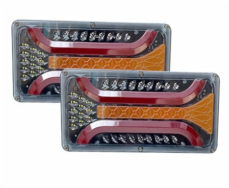 Auto Fanale Posteriore 12/24V LED Rimorchio Camion Bus Caravan Camper Fanale posteriore Indicatore direzione Luci freno posteriori Lampada di segnalazione retromarcia Fanale Faro Posteriore ( Misurare