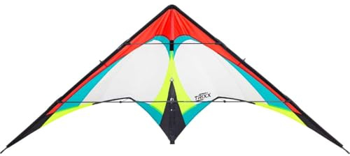 HQ Design - Trixx Lenkdrachen Zweileiner Flugdrachen Allround Drachen für Kinder und Erwachsene ab 14 Jahre 80x195cm inkl. 50kp Dyneemaschnüre 2x25m auf Winder mit Schlaufen 2-5 Bft