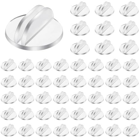 FDJZXW Tischkartenhalter 100 Stück Menükartenhalter, Karten Halter Weiß Transparent Kartenaufsteller,Namenskartenständer für Fotos,Visitenkarten,Speisekarten,Spielkarten(Durchmesser 20 mm)