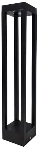 LED ATOMANT Balizas Exterior Jardin 7W, color blanco frio 6500K, IP67 Impermeable, 750LM Poste de iluminacion LED negro antracita de metal para Caminos