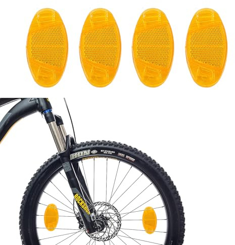 SSHUIKKAI Juego de 4 reflectores de radios para bicicleta, niños, ojos de gato, reflectores de radios de bicicleta, para bicicleta de carretera, bicicleta de montaña, trekking y niños