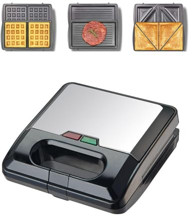 Máquina de sandwiches de alta potencia, gofrier multifuncional casero, plancha eléctrica para bistec práctica, máquina de desayuno durable y rápida, adecuada para trabajadores de oficina