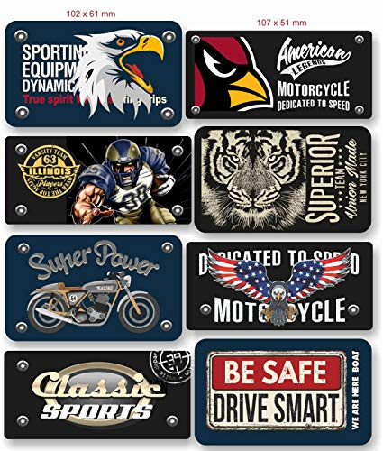 8 toppe serigrafate da stirare sulla collezione di abbigliamento sportivo. Applicazioni termoadesive per riparare e decorare pantaloni, giacche, maglioni, zaini, ecc. (0. Eagle)