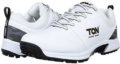 SS Men's Modern Cricket Shoes, Black White, Women 2