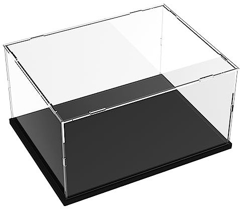 Nynelly Vitrine pour Collection, Boîte Acrylique Transparente avec Base, Assembler Vitrine pour Lego 21319 75292 Boîte de Comptoir Antipoussière pour Figurines