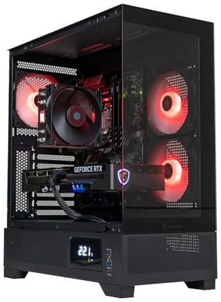 BREUNOR V1 UBBE - Pc Gaming Ryzen 5 9600X, 6 core fino a 5.40 GHz, RTX 5070 12GB, RAM 32GB DDR5 6000MHz, SSD 1000GB, Dissipatore ad Aria Display LCD 4.3, Windows 11 PRO, Pc da gaming