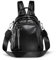 HUAZHIMAO Kleiner Rucksack Damen PU Leder Rucksäcke Elegant Klein Rucksackhandtaschen Mini 3 in 1 Cityrucksack Tagesrucksack Frauen Rucksacktasche Wasserdichte Umhängetaschen Schultertasche (Schwarz)