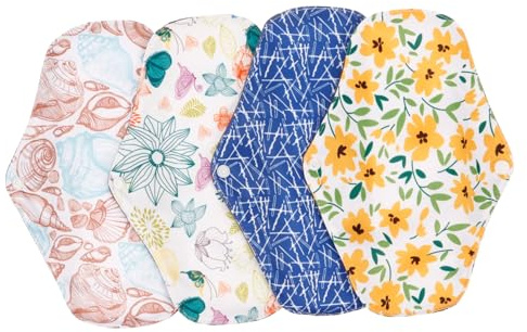 FRCOLOR 4piezas Supplies Femeninos Compresas Menstruales Reutilizables Higiénicas y Cómodas Para