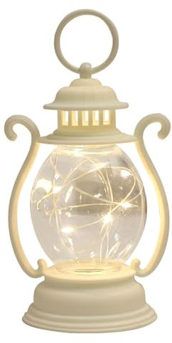 Faroles LED a pilas - Linterna recargable - Farol rústico a pilas | LED para interiores - Colgante decorativo retro