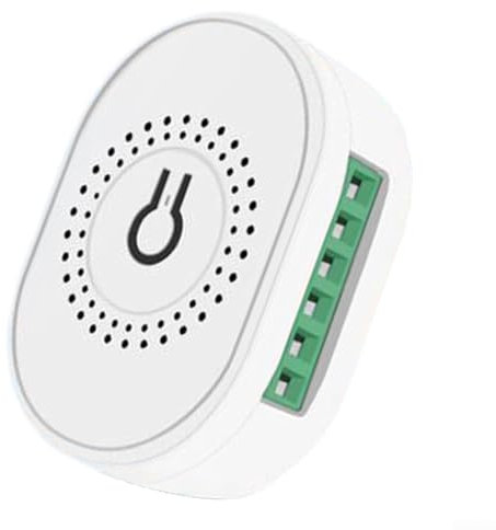 Smart Dimmer Switch Module, For Zigbee Switch Light Module 2 Channels 2-Way For Tuya No Neutral Wire 16A, Dual Control Capability(White)