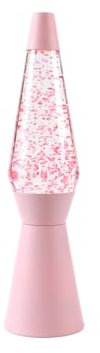 I-TOTAL - Flüssige Lavalampe 40 CM (Rosa Pastell Glitter Spaceship)