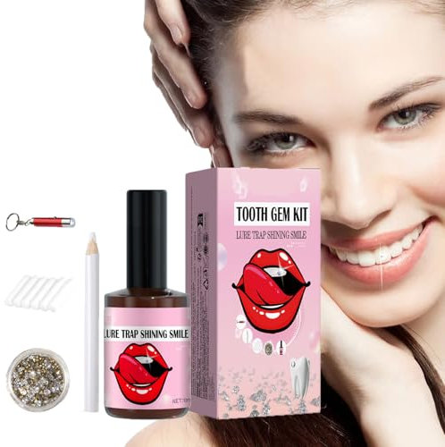Zahnschmuck Set Tooth Gem Kit,Zähne Mode Kit,Frauen Zähne Edelsteine,Tooth Gems Zahn Steinchen Set,Zahnstein Schmuck Zahnstein Set,Dekorativer Zahnkleber mit 1490Pcs Tooth Gems und Werkzeugen
