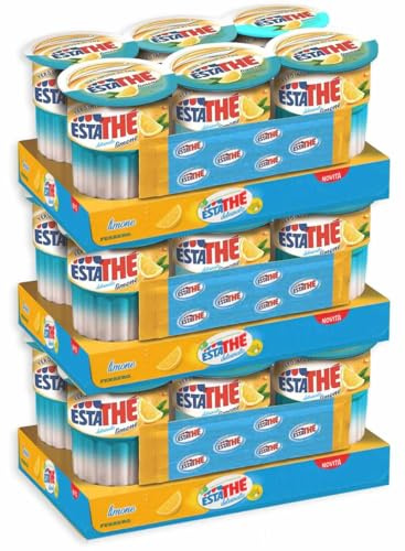 3X Thè Limone Deteinato Bevanda con Vero Infuso di Foglie di Thè al Limone Senza Teina in Brick per estathe 6x200ml