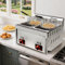 Professionelle Gasfritteuse, 20L Gewerbliche Doppeltank Friteuse Edelstahl Fritteuse mit Hoher Kapazität, Gas Küchenbratmaschine mit Pommeskorb für Restaurant, Heimküche, Snackbar