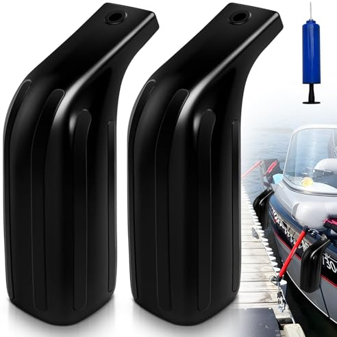 FBULWSEC Low Freeboard Boat Fenders 5x16 Portable Boat Bumpers for Docking Dock Bumpers Bass Boat Side Bumper Heavy Duty Marine Vinyl Protection for Bass Ski Bay Boats Gunwale and Hull