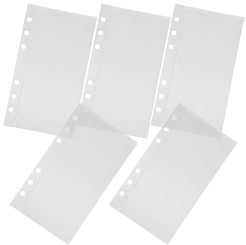 Cabilock 5 Pièces Intercalaires en Pp Résistants pour Classeur à Pochettes, Accessoire de Reliure Portable pour Organiser Reçus et Autocollants