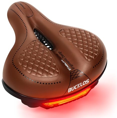 Comfortable Wide Bike Seat,large Bicycle Saddles with Light for Mountain