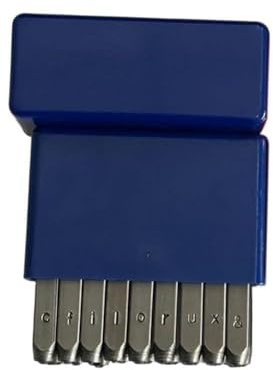 Juego de 27 sellos de acero resistente con perforadores de letras y números de acero al carbono para joyas de bricolaje, marcado de metal, etiquetas de perro, incluye letras minúsculas de 3 mm