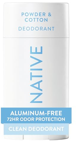 Native Deodorant | Natural Deodorant for Women and Men, Seasonal Scents, Aluminium Free with Baking Soda, Probiotics, Coconut Oil and Shea Butter | Powder & Cotton