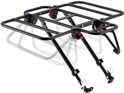 Vincita Porte-Bagages Avant pour vélo, avec Aile Extensible pour Tailles de Cadres de 26 à 29, Noir, r, Charge maximale 22 LB - Porte-Bagages pour vélo