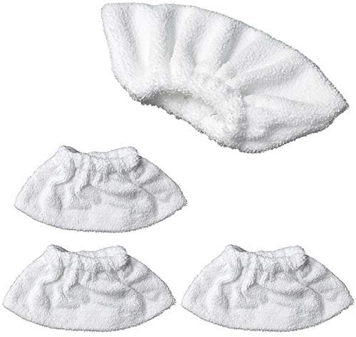 Mikrofaser Überzugsset Dampfreinigerzubehör für die Handdüse, Frottee Tuchset Handwerkzeug Classic und Comfort, Baumwolle Frottier-Abdeckung Pads Kompatibel die Meisten Dampfreiniger (4PCS)