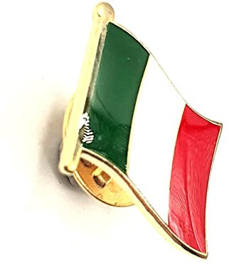 Anstecknadel mit italienischer Flagge, Metall, Emaille, Metall