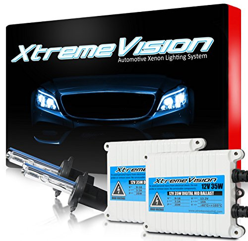 XtremeVision H7 5K 35W AC Xenon Bundle - 35W Xenon Headlight Bulb with Slim AC Ballast - 5000K Bright White - 1 Pair