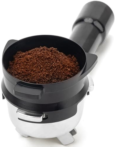 Kaffee Dosierring 54mm, Espresso Kaffee Accessrioes Dosiertrichter für Sage Delonghi Breville Siebträger, Schwarz