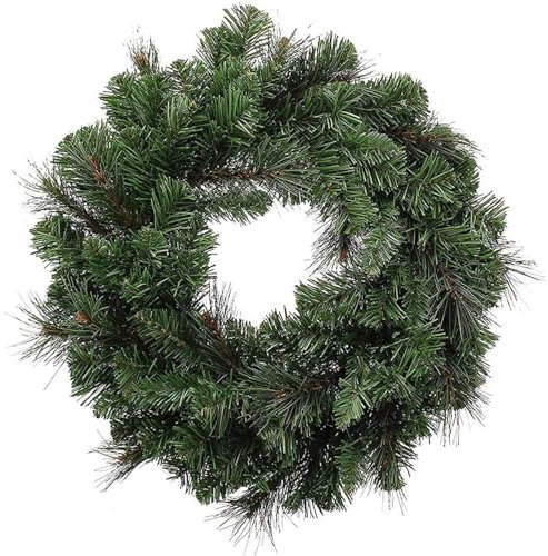 Magie di Natale Ghirlanda dietro porta Milton in PP effetto aghi di Pino, corona per decorazioni natalizie (Ø 60 cm, Aghi di Pino)