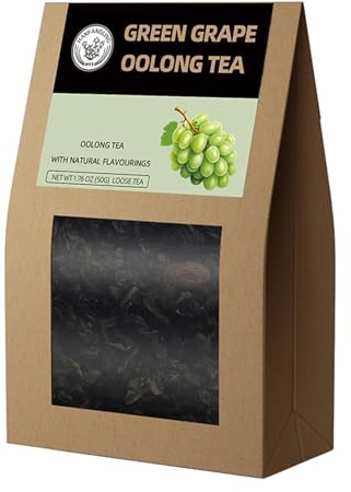 HANFANGLING Tè Oolong all'uva, Tè sfuso naturale, Tè Tieguanyin, Rinfrescante, Gusto fruttato, Aroma intenso, Per gli amanti del tè, Adatto per la perdita di peso, Ideale come regalo