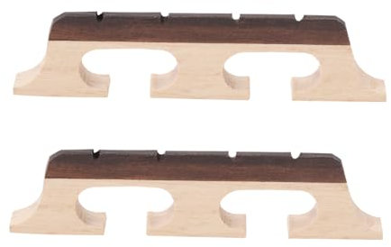 LT Easiyl 2PCS Brücke Ersatz Zubehör 4 Saiten Dreibeinige Ebenholz Ahorn Banjo Brücke Kompatibel mit Banjo Gitarre Ukulele