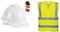 Blackrock White Hard Hat, Safety Helmet, Hard Hats Construction, Hardhat, PPE & Portwest C470 Reflective Hi Vis Band and Brace Safety Vest Yellow, L/XL