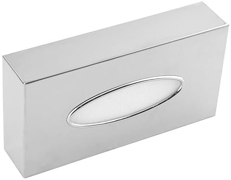 Mediclinics Dispenser per fazzoletti cosmetici premium in acciaio inossidabile, colore: acciaio inossidabile lucido