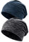 Kiiwah 2 Stück Beanie Mütze für Herren und Damen Streifen Slouch Unisex Stricken Beanie für den Frühling, Herbst und Winter