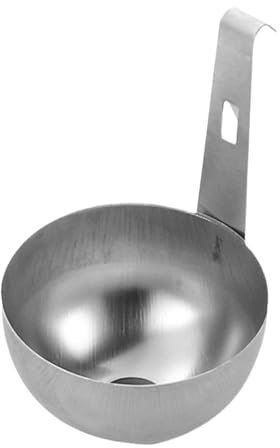 Cucchiaio per uova in camicia, mestolo per raccogliere uova, cucchiaio drenante per uova in camicia, rotondo, antiaderente, per cucina, colazione, picnic, casa, ristorante